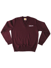 Load image into Gallery viewer, Maroon Long Sleeve Sweater with Logo